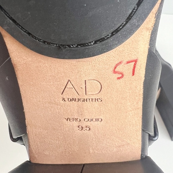 •AD‎ & DAUGHTERS• Black Leather Declann Braided Chunky Heel Boot Size 9.5 - Picture 13 of 13